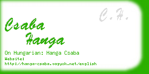 csaba hanga business card